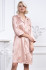 Халат-рубашка женский Julia 8737 'Mia-Mella' - цвет светлая пудра, на пуговицах 