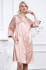 Халат-рубашка женский Julia 8737 'Mia-Mella' - цвет светлая пудра, на пуговицах 