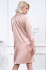 Халат-рубашка женский Julia 8737 'Mia-Mella' - цвет светлая пудра, на пуговицах 