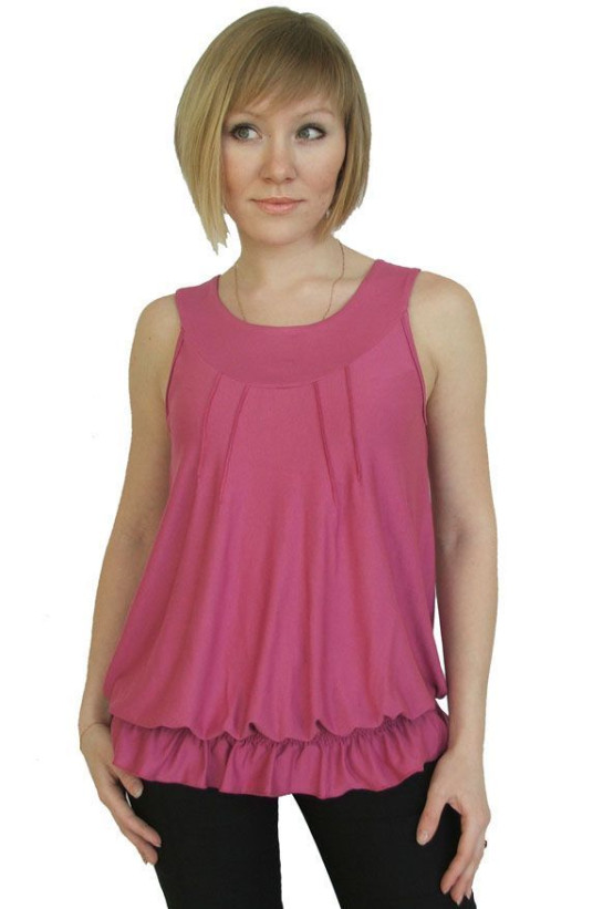 Туника женская на широких бретелях без рукавов Серебряная ладья 127