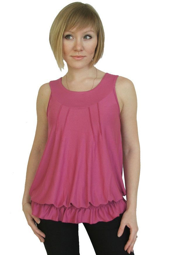 Туника женская на широких бретелях без рукавов Серебряная ладья 127