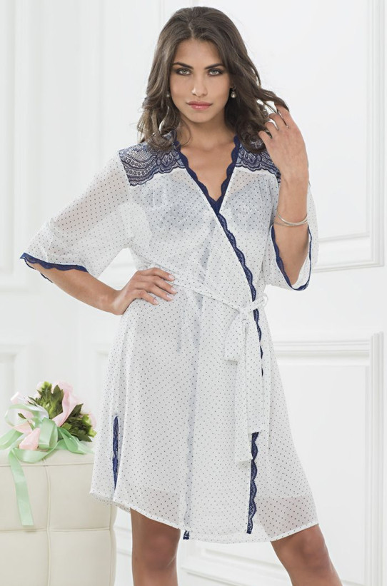  9303 Халат женский "Iris" белый" 