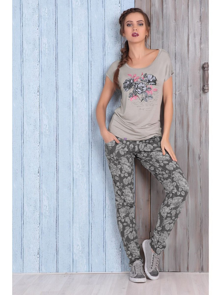 1505 Футболка трикотажная Amber Queen серый