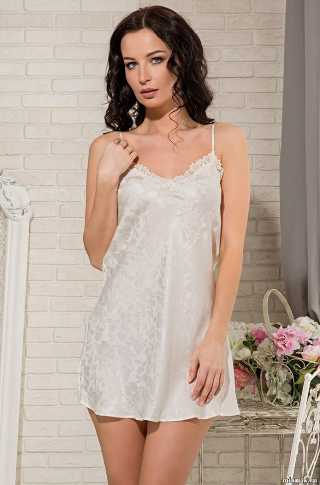 Сорочка шелковая Mia-Amore "Diana" 5831 молочный