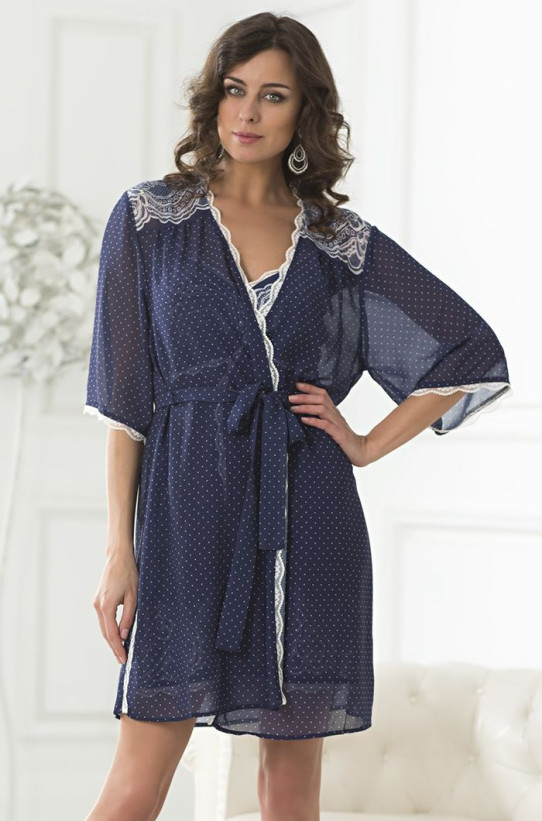  9303 Халат "Iris" синий"