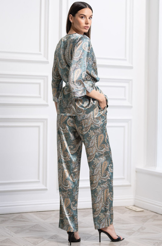 Комплект-тройка домашний женский Mia-Amore "Donatella" 3075 изумрудный