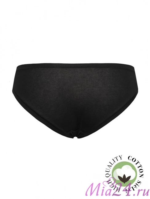 Трусики-слип базовые Sielei "Natural Cotton" 1445 черный 