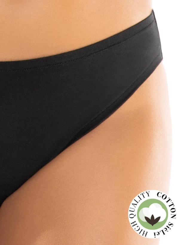 Трусики-слип базовые Sielei "Natural Cotton" 1445 черный 