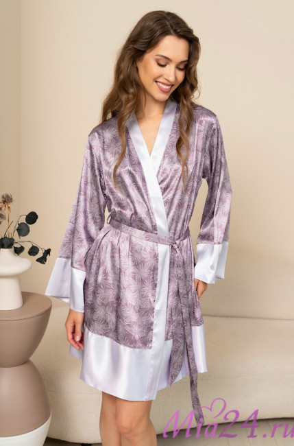 Халат короткий женский из смесового шелка Mia-Amore "Esenia" 4353 Халат короткий женский из смесового шелка Mia-Amore "Esenia" 4353