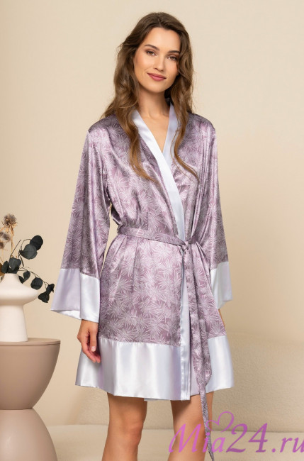 Халат короткий женский из смесового шелка Mia-Amore "Esenia" 4353 Халат короткий женский из смесового шелка Mia-Amore "Esenia" 4353