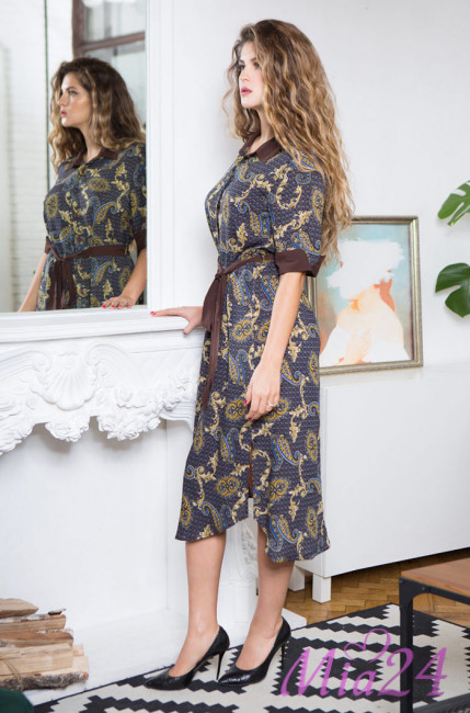 Халат женский длинный на пуговицах Mia-Mia "Elania" 16427 Халат женский длинный на пуговицах Mia-Mia "Elania" 16427