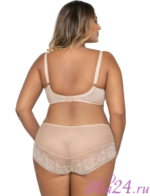 Прозрачные трусы-слип AVA 1824 бежевый