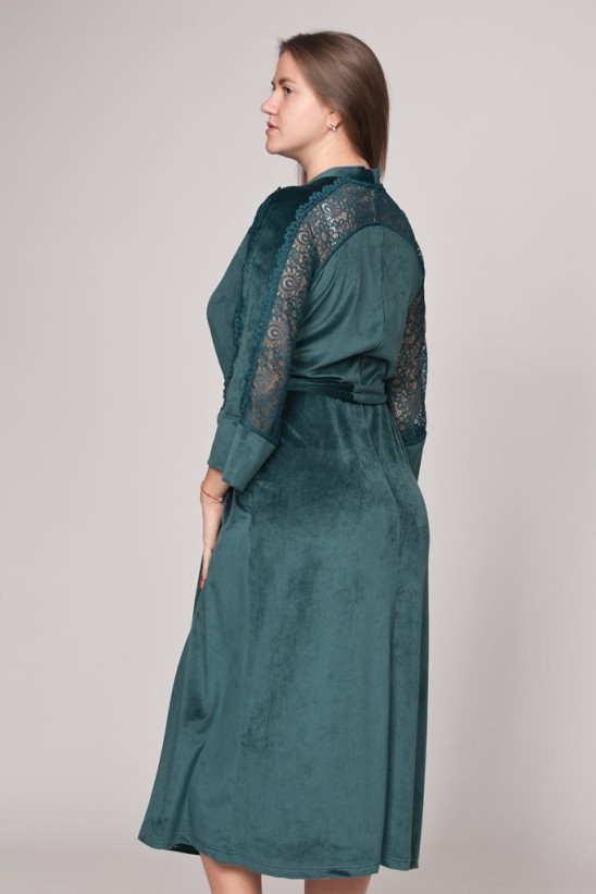 Халат велюровый женский Весталия 3727 изумруд