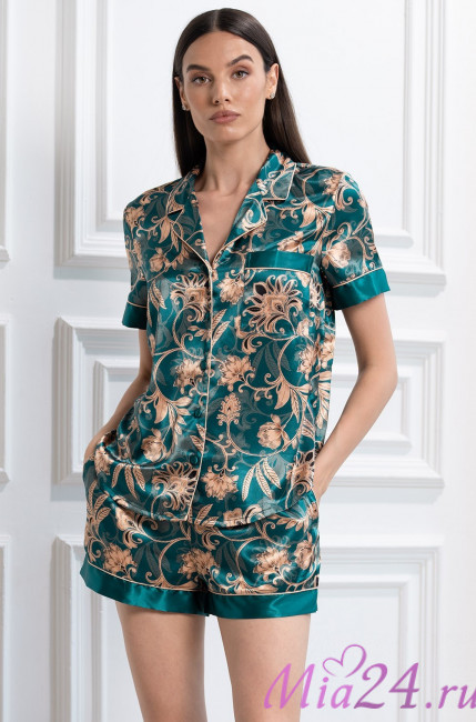 Комплект шелковый женский с шортами Mia-Amore "Emerald" 3745 Комплект шелковый женский с шортами Mia-Amore "Emerald" 3745