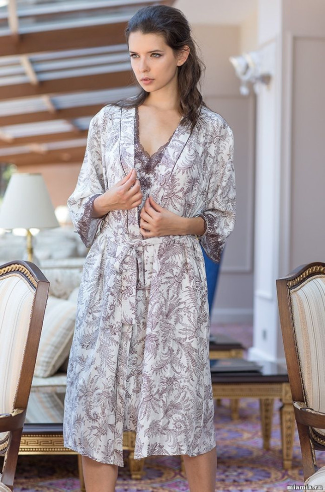 3089 Халат шелковый "Evita"