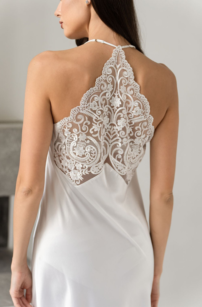 Сорочка длинная шелковая Mia-Amore "Marjory"  3968 белый