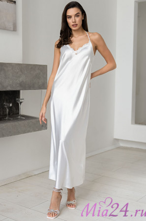 Сорочка длинная шелковая Mia-Amore "Marjory"  3968 белый