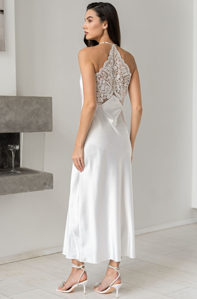 Сорочка длинная шелковая Mia-Amore "Marjory"  3968 белый