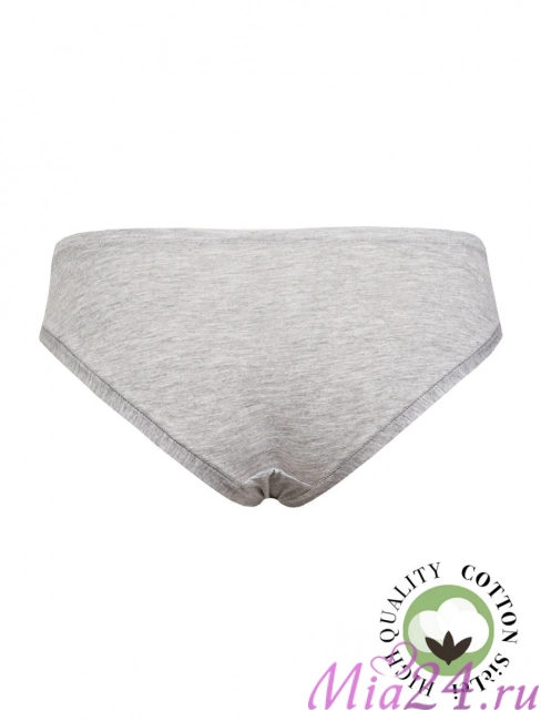 Трусики-слип базовые Sielei "Natural Cotton" 1445 серый меланж
