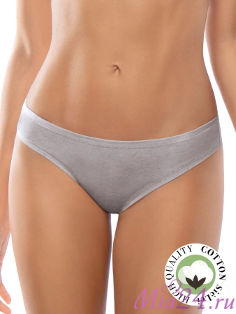 Трусики-слип базовые Sielei "Natural Cotton" 1445 серый меланж Трусики-слип базовые Sielei "Natural Cotton" 1445 серый меланж