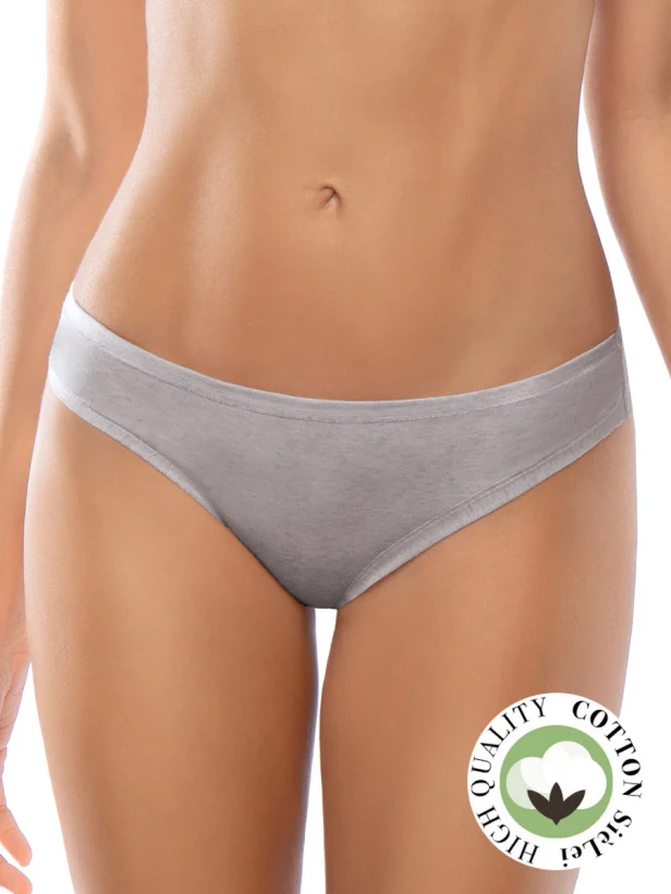 Трусики-слип базовые Sielei "Natural Cotton" 1445 серый меланж