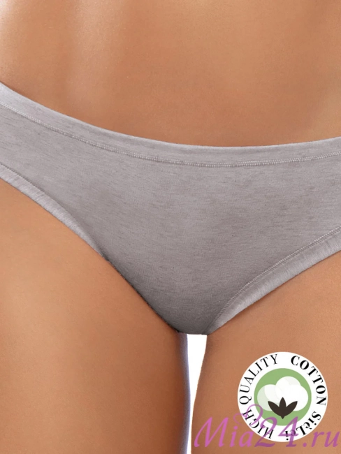 Трусики-слип базовые Sielei "Natural Cotton" 1445 серый меланж