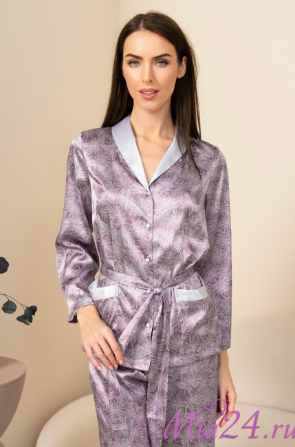 Комплект женский домашний жакет+брюки из смесового шелка Mia-Amore "Esenia" 4355