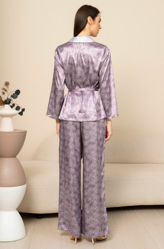 Комплект женский домашний жакет+брюки из смесового шелка Mia-Amore "Esenia" 4355