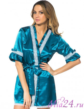 Халат женский Mia-Mia "Classic" 17053 бирюза