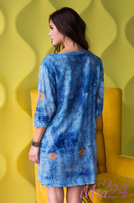 Туника женская из вискозы Mia-Mia "Gloria" 16234 голубой