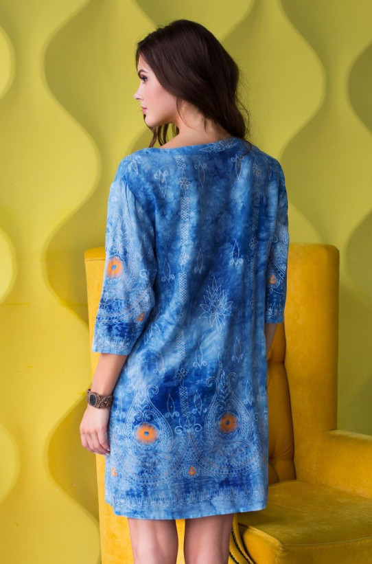 Туника женская из вискозы Mia-Mia "Gloria" 16234 голубой