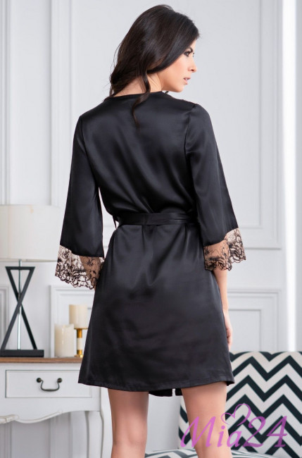 Халат женский шелковый на пуговицах Mia-Amore "Amanda" 3637 