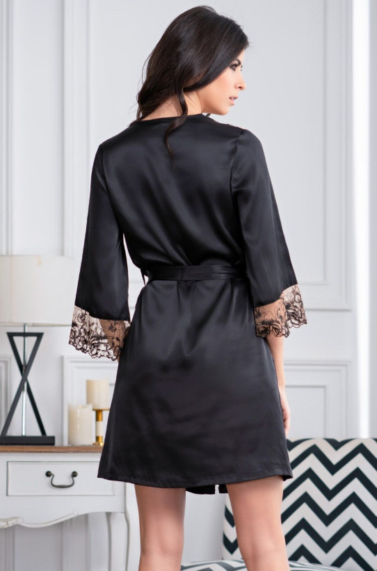 Халат женский шелковый на пуговицах Mia-Amore "Amanda" 3637 