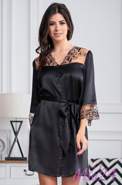 Халат женский шелковый на пуговицах Mia-Amore "Amanda" 3637 