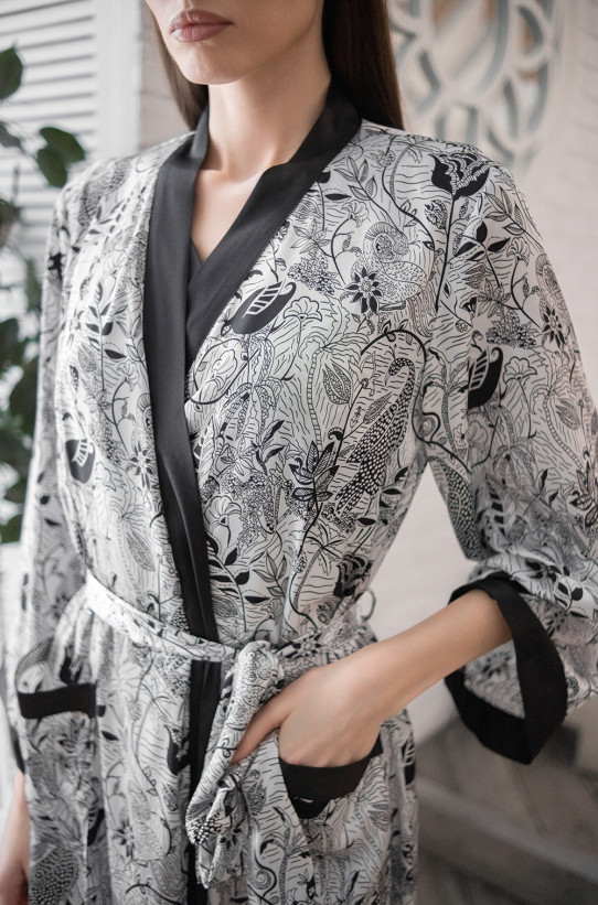 Халат длинный шелковый Mia-Amore "Charline" 4099