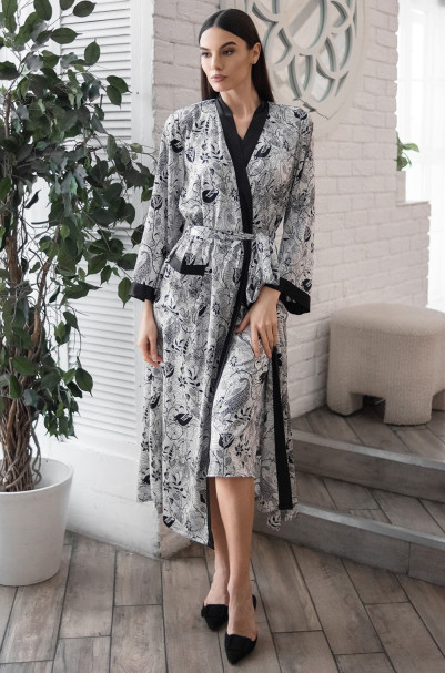 Халат длинный шелковый Mia-Amore "Charline" 4099