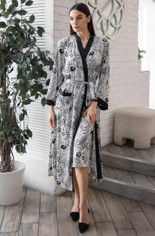 Халат длинный шелковый Mia-Amore "Charline" 4099