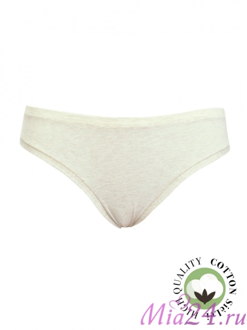 Трусики-слип базовые Sielei "Natural Cotton" 1445 кремовый меланж 