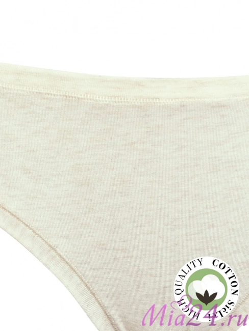 Трусики-слип базовые Sielei "Natural Cotton" 1445 кремовый меланж 