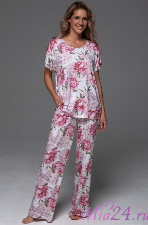 Комплект женский Abbey 5556 'Mia-Amore' - топ и брюки, трикотажный Комплект женский Abbey 5556 'Mia-Amore' - топ и брюки, трикотажный