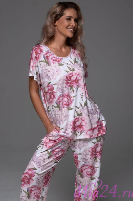 Комплект женский Abbey 5556 'Mia-Amore' - топ и брюки, трикотажный Комплект женский Abbey 5556 'Mia-Amore' - топ и брюки, трикотажный