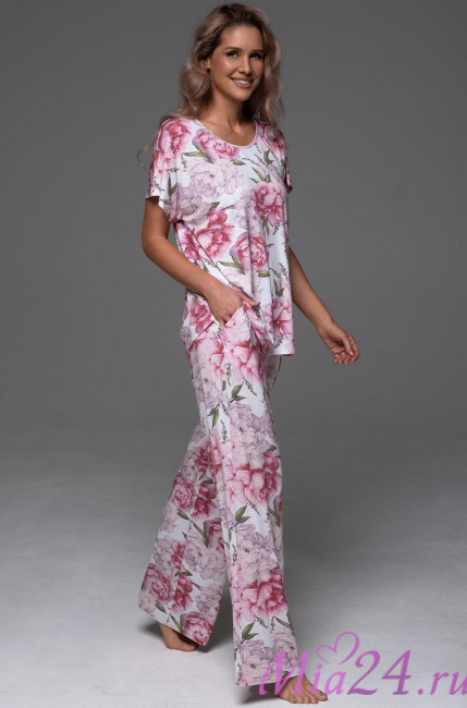 Комплект женский Abbey 5556 'Mia-Amore' - топ и брюки, трикотажный Комплект женский Abbey 5556 'Mia-Amore' - топ и брюки, трикотажный