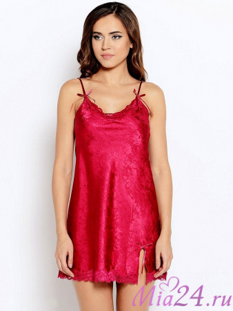 Сорочка женская из жаккарда Mia-Mia "Anabel" 17110 бордовый