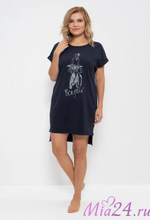 894 Платье домашнее "Cleo" синий