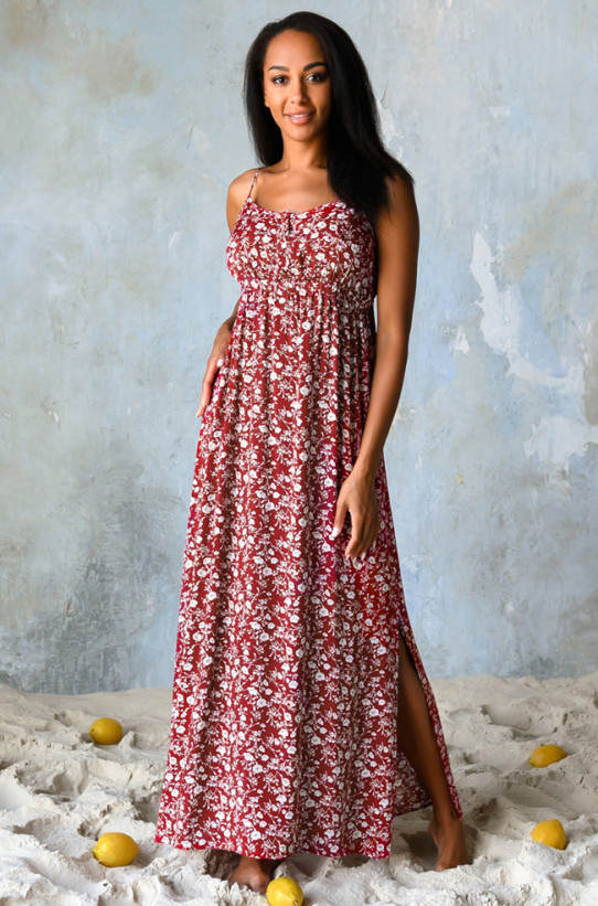 Платье домашнее женское из вискозы Mia-Mia "Nina" 16458 красный