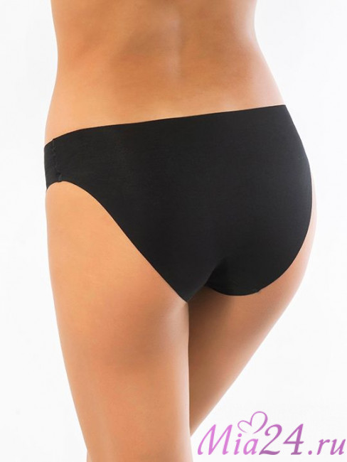 Бесшовные трусики-слип Sielei "Invisible cotton" 5105 черный