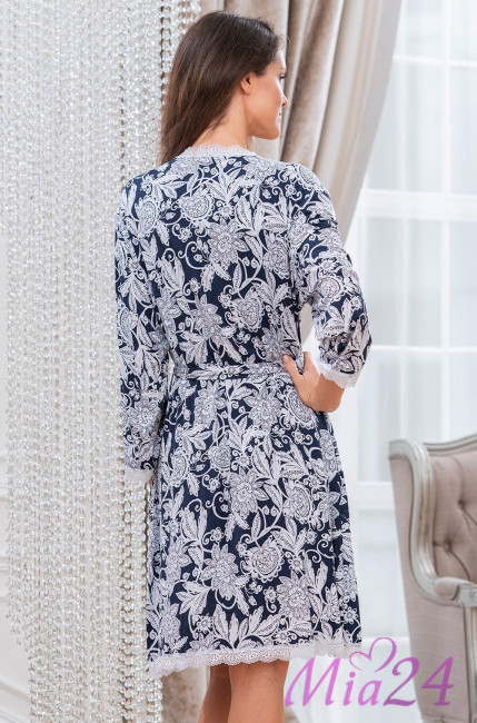 Халат женский из вискозы с бамбуком Mia-Mella "Madlen" 6419 Халат женский из вискозы с бамбуком Mia-Mella "Madlen" 6419