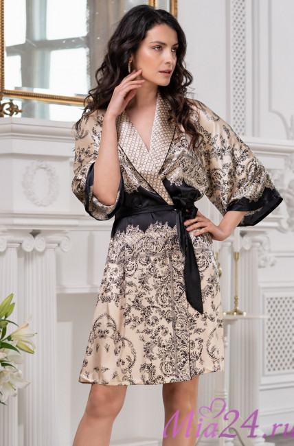 Халат шелковый женский Mia-Amore "Penelopa" 3693