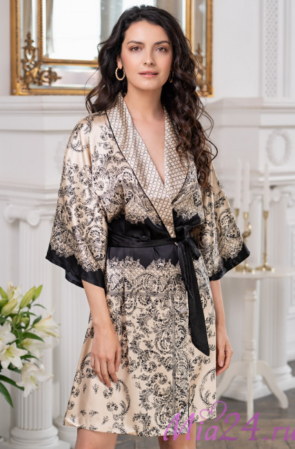 Халат шелковый женский Mia-Amore "Penelopa" 3693