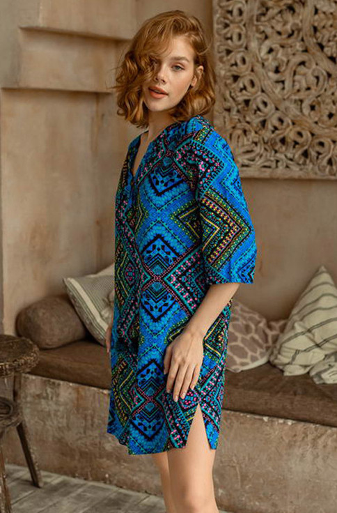 Туника короткая женская Mia-Mia "Jana" 16433 голубой 